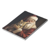 ベンガル猫とサンタクロースフェスティバルクリスマス ノートパッド (回転)