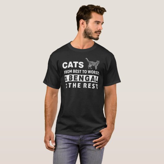 ベンガル猫のアパレル|猫 Tシャツ (正面フル)