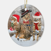 ベンガル猫のオーナメント セラミックオーナメント (左)