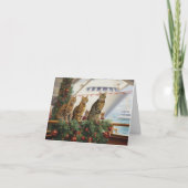 ベンガル猫のクリスマスクルーズ:ポーソウルホリデー カード (正面)