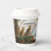 ベンガル猫のクリスマスクルーズ：ポーソウルホリデー 紙コップ (裏面)