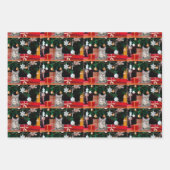 ベンガル猫のクリスマス ラッピングペーパーシート (正面)