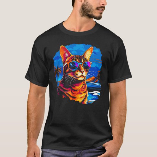 ベンガル猫の夏パーティー Tシャツ (正面)