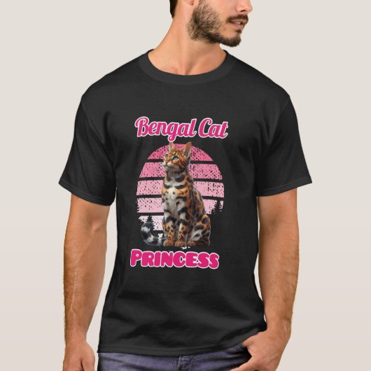 ベンガル猫の母 BENGAL PRINCESS 笑えるベンガル猫 Tシャツ (正面)