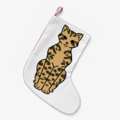 ベンガル猫の漫画 スモールクリスマスストッキング (正面 (吊り時))