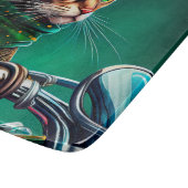 ベンガル猫の自転車を運転する聖パトリックの日 カッティングボード (角)