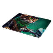 ベンガル猫の自転車を運転する聖パトリックの日 カッティングボード (角)