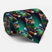ベンガル猫の自転車を運転する聖パトリックの日 ネクタイ (ロール)