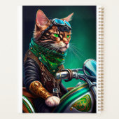 ベンガル猫の自転車を運転する聖パトリックの日 プランナー手帳 (裏面)