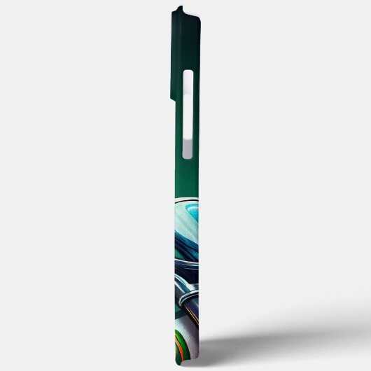 ベンガル猫の自転車を運転する聖パトリックの日 Case-Mate iPhoneケース (裏面 / 左)