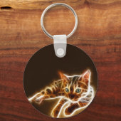 ベンガル猫の骨折 キーホルダー (正面)