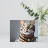 ベンガル猫はがき ポストカード (スタンド正面)