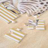 ベンガル猫オークレーストライプズ ジグソーパズル (側面)