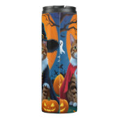 ベンガル猫カボチャおもしろいハロウィン タンブラー (裏面)