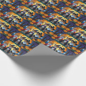 ベンガル猫カボチャおもしろいハロウィン ラッピングペーパー (角)