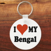 ベンガル猫グッズが大好き キーホルダー (正面)