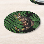 ベンガル猫コースター ラウンドペーパーコースター (アングル)