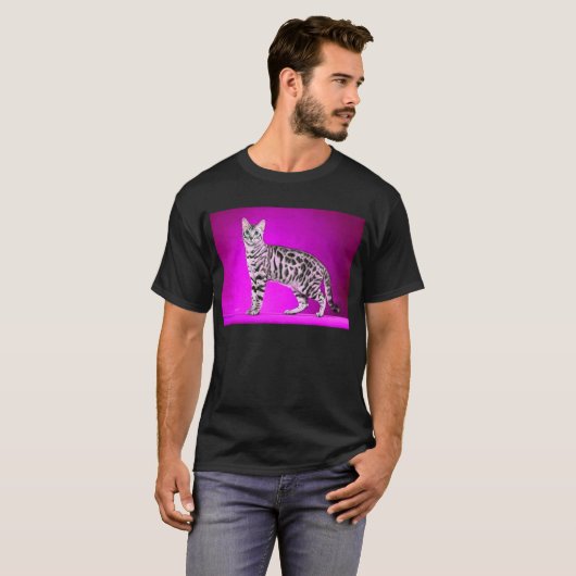ベンガル猫シャツ – ギフトfor猫好き tシャツ (正面フル)
