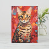 ベンガル猫バレンタインデー シーズンカード (スタンド正面)