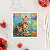 ベンガル猫フォヴィス絵画ムの芸術 スタンダードカクテルナプキン (インサイチュ)