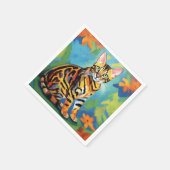 ベンガル猫フォヴィス絵画ムの芸術 スタンダードカクテルナプキン (角)
