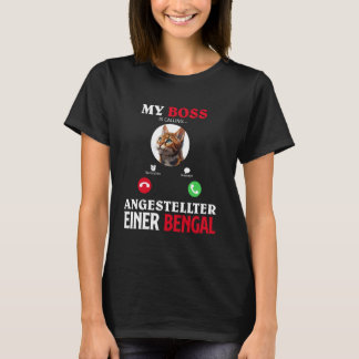 ベンガル猫ベンガル猫の私のボスの従業員おもしろい Tシャツ
