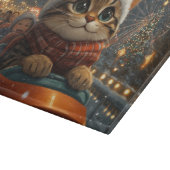 ベンガル猫ローラーコースタークリスマス カッティングボード (角)