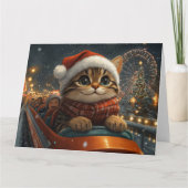 ベンガル猫ローラーコースタークリスマス カード (正面)