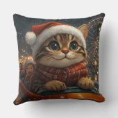 ベンガル猫ローラーコースタークリスマス クッション (裏面)