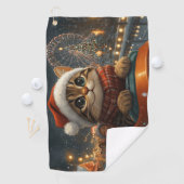 ベンガル猫ローラーコースタークリスマス ゴルフタオル (インサイチュ)
