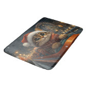 ベンガル猫ローラーコースタークリスマス バスマット (アングル)