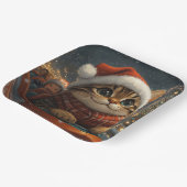 ベンガル猫ローラーコースタークリスマス ペーパープレート (傾斜あり)