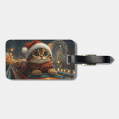 ベンガル猫ローラーコースタークリスマス ラゲッジタグ (裏面横)