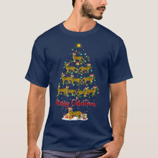 ベンガル猫好きマッチングサンタベンガルキャットクリステム Tシャツ