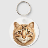 ベンガル猫3D インスパイア キーホルダー (裏面)