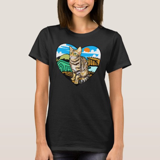 ベンガル猫5 Tシャツ (正面)