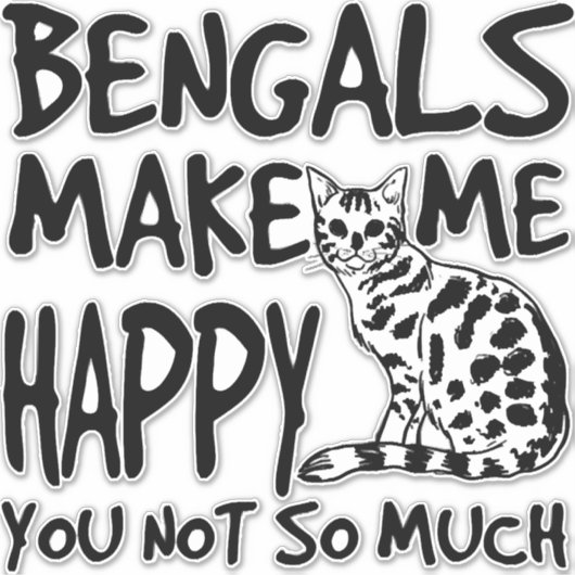 ベンガル猫 シール (正面)