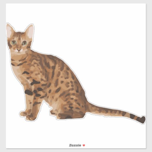 ベンガル猫 シール (シート)
