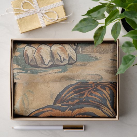 ベンガル王室のタイガー歩く 薄葉紙 (ギフト)