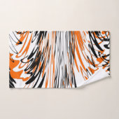 ベンガル色スクライゴオレンジとブラックラインバス ハンドタオル (ハンドタオル)