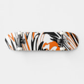 ベンガル色スクワイゴイのオレンジと黒い線 スケートボード (横)