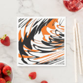 ベンガル色スクワイゴイのオレンジと黒い線 スタンダードランチョンナプキン (インサイチュ)