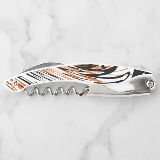 ベンガル色スクワイゴイのオレンジと黒い線 ソムリエナイフ (裏面)