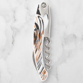 ベンガル色スクワイゴイのオレンジと黒い線 ソムリエナイフ (裏面)