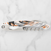 ベンガル色スクワイゴイのオレンジと黒い線 ソムリエナイフ (正面)