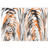 ベンガル色スクワイゴイのオレンジと黒い線 テーブルクロス (正面(横))