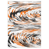 ベンガル色スクワイゴイのオレンジと黒い線 テーブルクロス (正面)