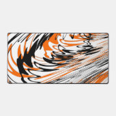 ベンガル色スクワイゴイのオレンジと黒い線 デスクマット (正面)