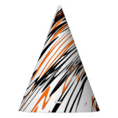 ベンガル色スクワイゴイのオレンジと黒い線 パーティーハット (左)