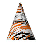 ベンガル色スクワイゴイのオレンジと黒い線 パーティーハット (右)